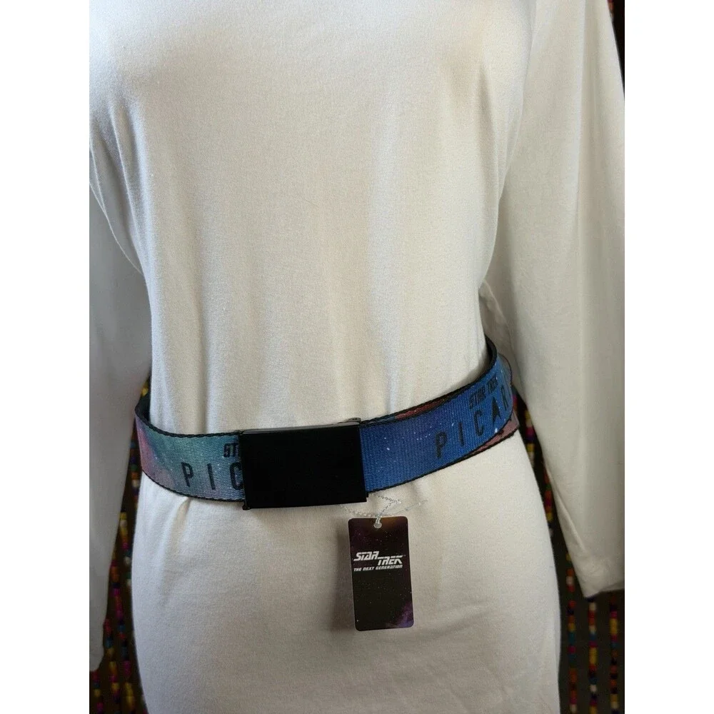 Buckle Down- STAR TREK PICARD Title Logo Galaxy/Black Belt New